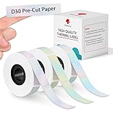 Phomemo D30 Labels Tape, for D35 Q30 Q31 Q32 Q30S Label Maker, Black On Mermaid Mix Color, Labeling for Name, Study Supplies, Jars, Boxes, Price Tag,0.47"X 1.57"(12mm X 40mm),480 Labels