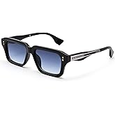 DYSAKER Rectangle Sunglasses for Men Women, Trendy Square Frame Sun Glasses Fashion Retro 90s Chunky Designer Shades