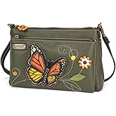 CHALA RFID Protected Vegan Leather Deluxe Crossbody Bag with Adjustable Straps