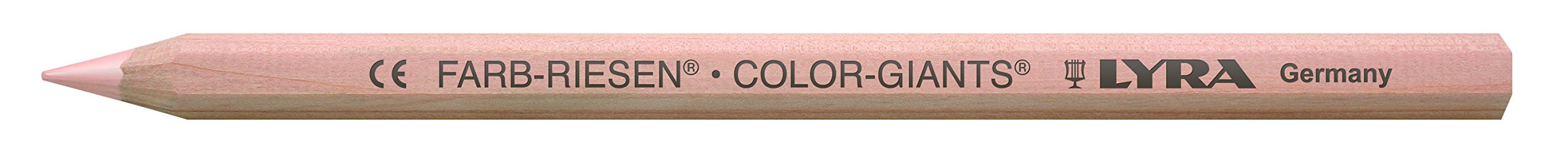 Lyra Colour Giants, Natural Cardboard Box of 12 Coloured Pencils. Fleischfarben Hell