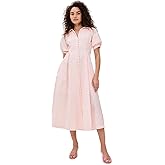 English Factory Women's Seersucker Striped Midi Dress