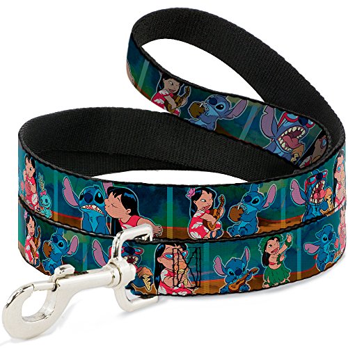 Buckle-Down "Lilo & Stitch 5 Scene Blocks" Dog Leash, 6'