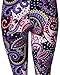 VIV Collection One Size Print Fashion Leggings, Purple White Dreamy Paisley