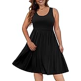 DB MOON Womens 2026 Plus Size Tank Dresses Sleeveless Knee Length Sundress with Pockets