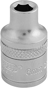 Draper 16531 6mm 3/8 Inch Square Drive 6 Point Socket Blue