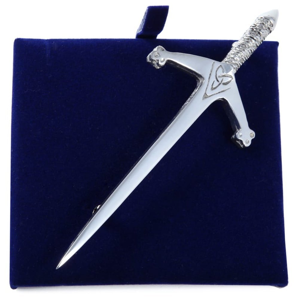 Celtic Trinity Knot Sword Pewter Kilt Pin