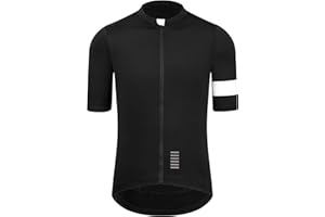 RISESBIK Cycling Jersey Men Zipper Pocket Short Sleeve Lightweight Aero JRace Fit Road Bike Jersey Shirt Cuff Stitching
