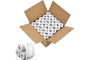 MBLABEL Thermal Receipt Paper Rolls, 2 1/4'' x 85' Thermal Paper, POS Cash Register Paper Roll (50 Rolls)
