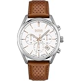 BOSS Men’s Chronograph Quartz Watch – Premium Design with 100M Water Resistance – Sporty and Refined Timepiece