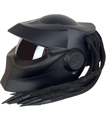 Pro Predator Motorcycle DOT Approved White Helmet include Tri Laser Top Level T03 : Automotive