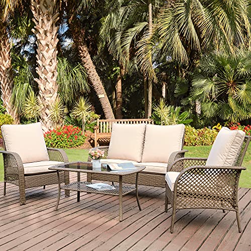 NATURAL EXPRESSIONS Patio Furniture Sets Outdoor Sectional Set 4 Pieces