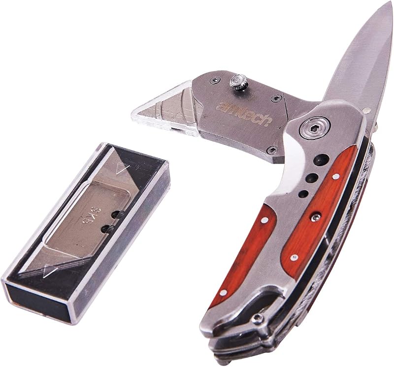 Amtech 2-in-1 Craft Knife and Folding Utility Knife Stainless Steel