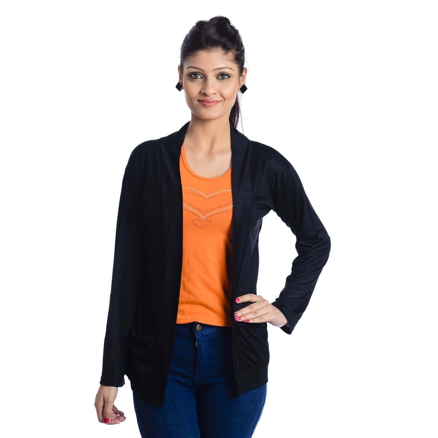 teemoods women's viscose/modal full sleeve shrug with pockets, summer shrug for girls, ladies