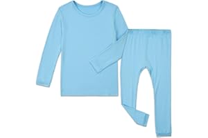Aablexema Toddler Long Sleeve Pajama Set Rayon,Kids 2pcs Sleepwear Jammies Set