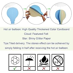 AZOWA Big Size Hot Air Balloon Decorations Blue