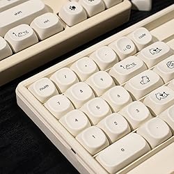 MOA Profile Cute Dog Keycaps, 124 Keys PBT Keycaps