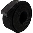 Neoprene Foam Strip Roll by Dualplex, 1" Wide x 10' Long x 1/4" Thick, Weather Seal High Density Stripping Non Adhesive – Weather Strip Roll Insulation Foam Strips - 10 Feet Long