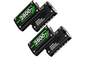 LCLEBM (2800mAh) Battery for Xbox One Controller, 2025 New Upgrade 0 Cycle Higher Capacity Rechargeable Battery Replacement for Xbox One/One S/One X/One Elite, Xbox Series S/X - 4 Packs