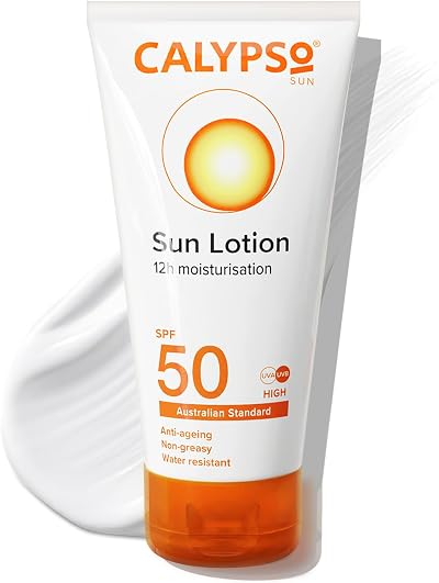 Calypso Australian Standard Sun Lotion SPF50 UVA UVB Protection Water Resistant
