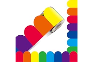 60 Feet Bulletin Board Borders, Colorful Rolled Border Trim Back-to-School Bulletin Boards Decoration, Walls, Desks, Windows,