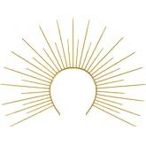 ZHUIGUANGZE Halloween Halo Sun Crown Spiked Headband Gold Sun Goddess Headpiece Handmade Headdress for Women Cosplay Masquerade Party Clothing Accessories