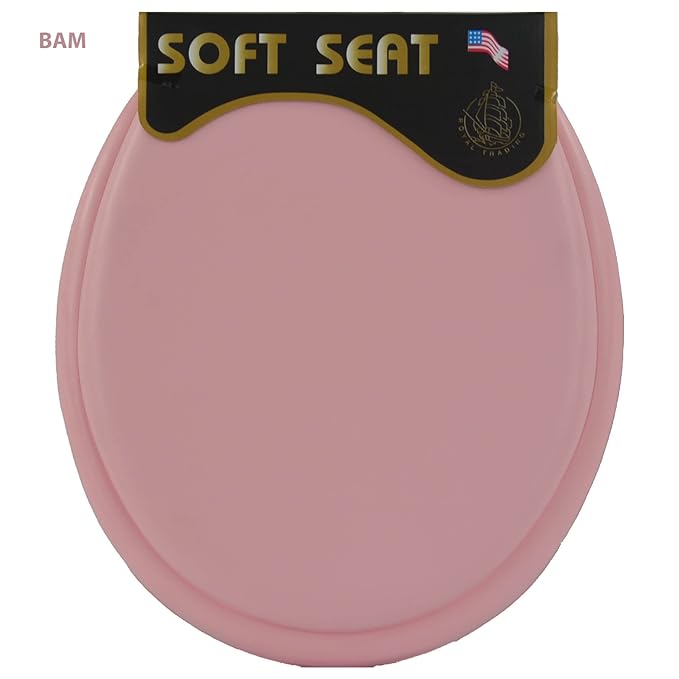 ROSE PINK STANDARD ROUND CUSHION PADDED SOFT TOILET SEAT