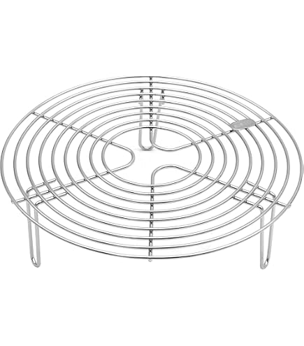 EIKS 2-Pack Stainless Steel Steam Racks – 6 Inch Round Cooling Stand For Pots, Air Fryers & Baking, Multi-Use Kitchen Helper