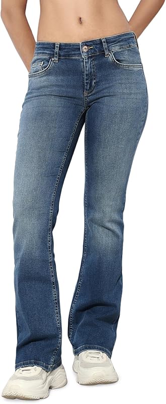 Femme Onlblush LW Flared DNM Rea1303 Noos Jeans, Medium Blue Denim, M / 34L EU