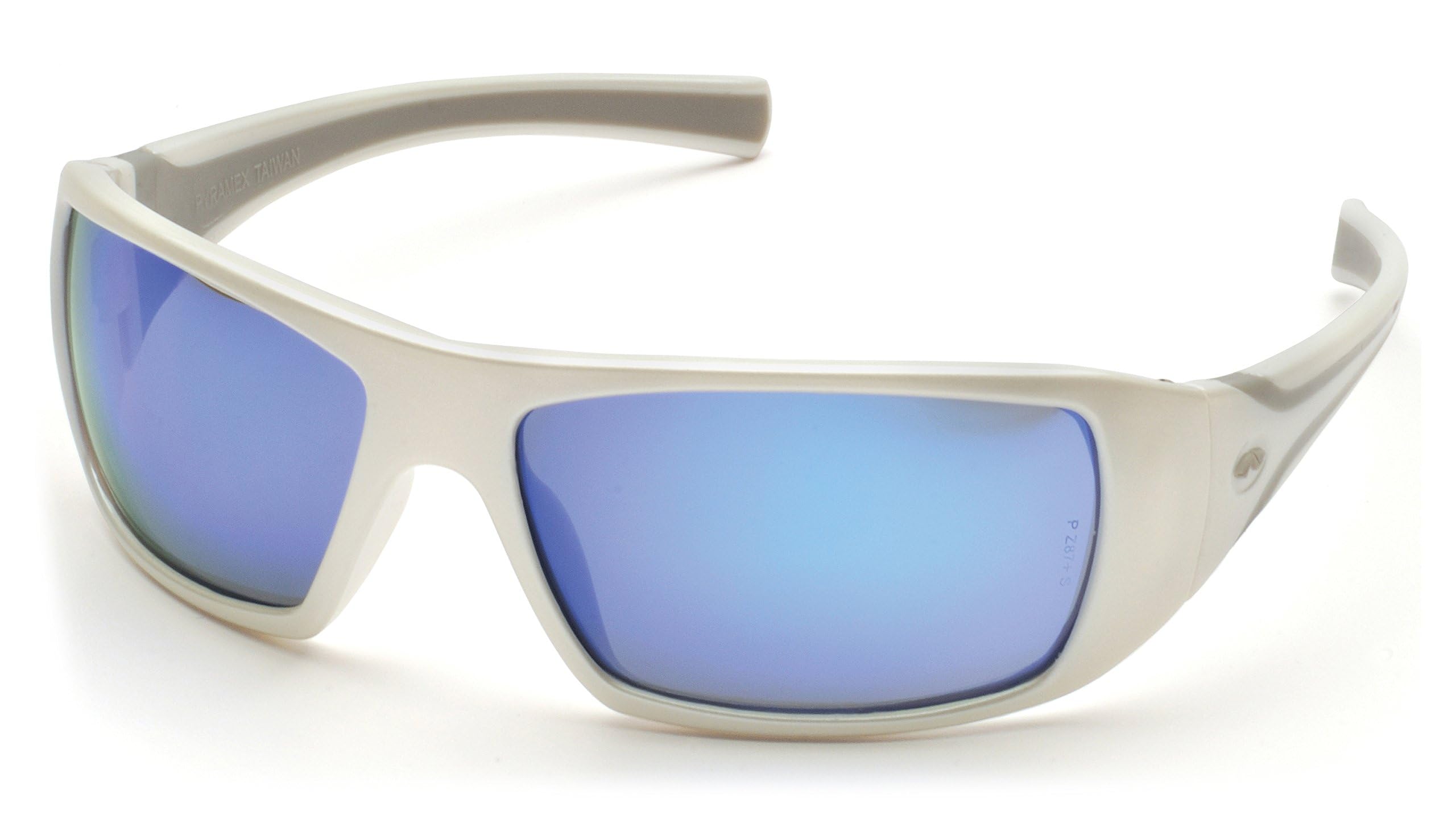Photo 1 of Pyramex Goliath® Safety Eyewear White Frame Ice Blue Mirror Lens