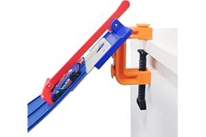 ARSUNOVO Starting Gate & Clamp Adapter Combo Compatible with Blu Track, Tabletop Universal Adjustable Clamp System for Flexible Race Tracks