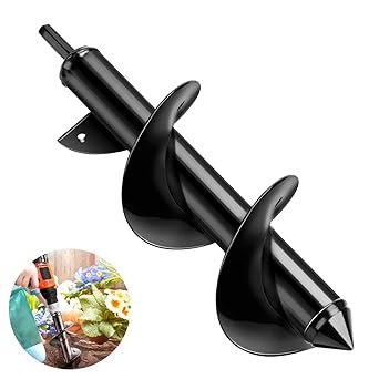 Powcan Jardin Tariere O 80 Mm Outil De Plantation Pratique Foret Professionnel Planteuse De Percage A Arbre Hex Bulbe A Fleurs 80 X 250mm Amazon Fr Commerce Industrie Science