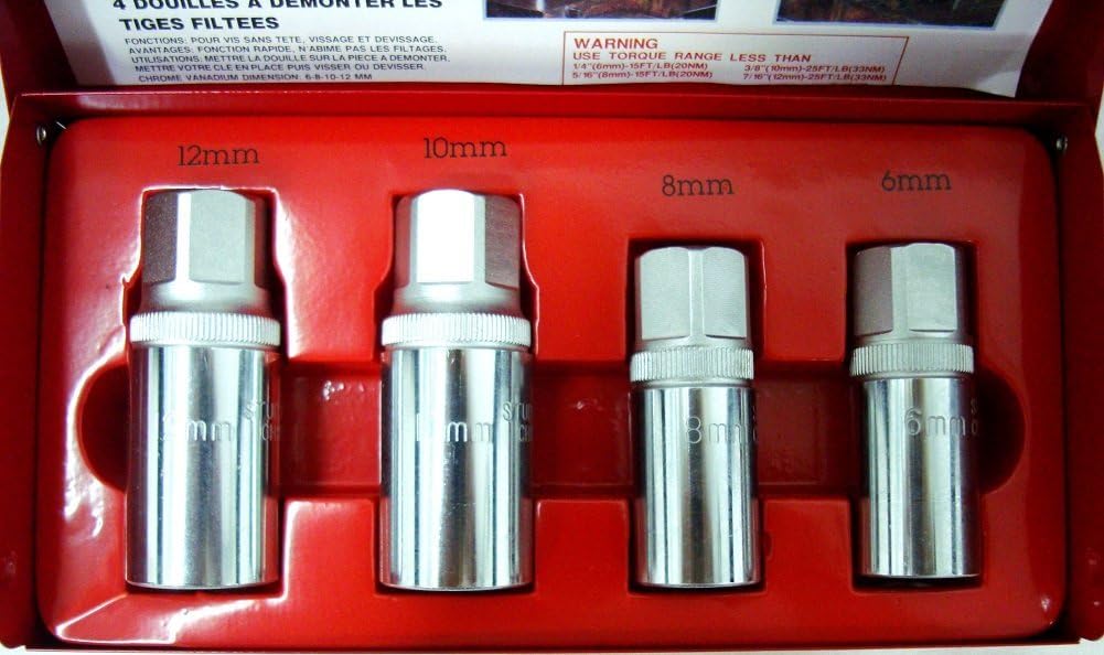 4 pcs Automotive Car Truck Stud Remover/Puller Wrench Extractor Removal Tool