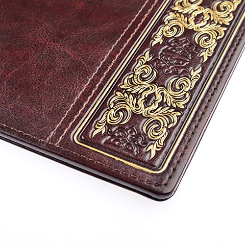 Foxom Retro Writing Pad PU Leather Desk Mat Desk Pad Office Desktop