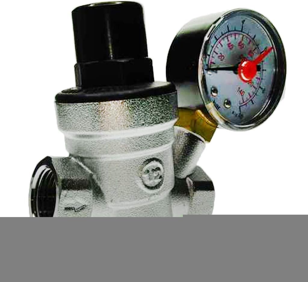 Wasserdruckminderer Druckminderer Druckminderungsventil + Manometer für
