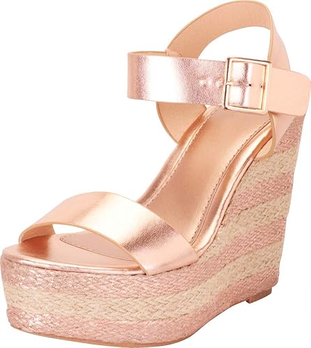 striped wedge sandals