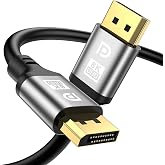 DisplayPort Cable 15FT, DP 2.1 Cable, 32.4Gbps High Speed, DP to DP Support 8K@60Hz 4K@144Hz, Gold-plated connector, DisplayPort Cord for Monitor, PC, Display Screens, Studio setups, Workstations