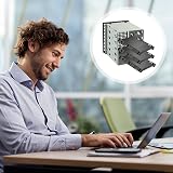 WPPNMY 5.25in to 5x 3.5in Hard Drive Cage w/ Cooling Fan Silver view 7