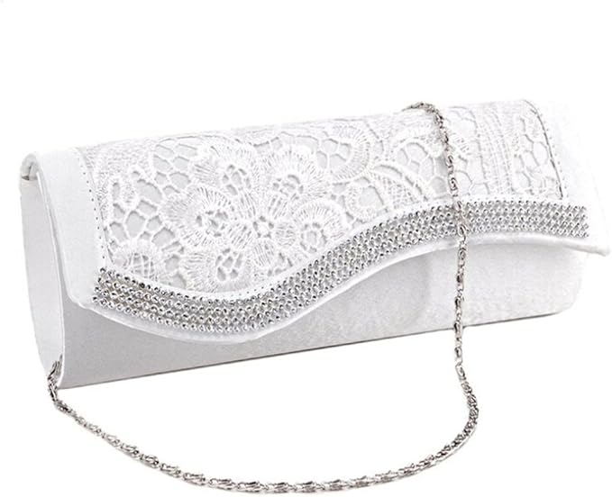 white lace clutch bag