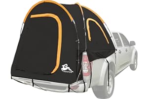 HREFEU Pickup Truck Tent, Portable Truck Bed Tent for Camping, Waterproof PU2000mm Double Layer for 2 Person, 5.0-5.5 FT Truck Bed,Compact and Full Size Regular Bed Long Bed