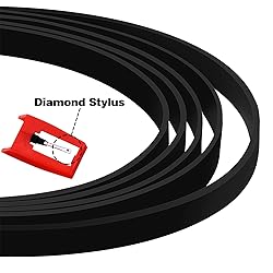 5 Pieces Turntable Belt with 5 Pieces Record Player