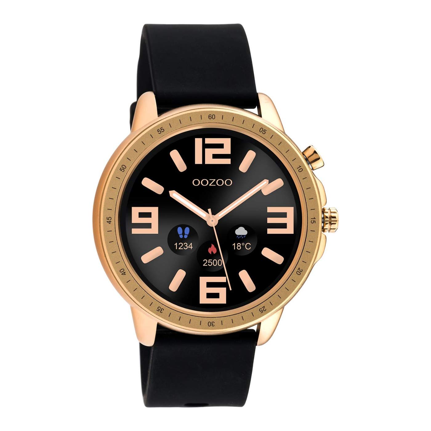 Oozoo Unisex smartwatch Silicone Strap 45 MM Q00303