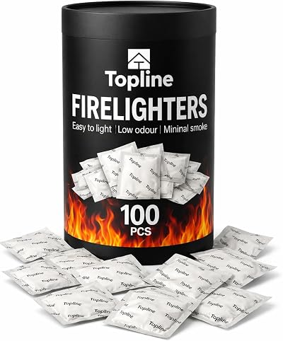 Topline Instant Fire Starter Lighters Multipack 500 Odourless Fire Lighters