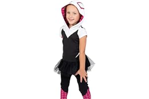Marvel Avengers Spider-Man Spider-Gwen Captain America Girls Cosplay T-Shirt and Leggings Toddler to Little Kid