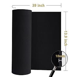2-Pack 10mm Thick Black Eva Foam Cosplay Sheets