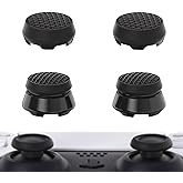 PlayVital Thumbs Pro ARMOR Thumbstick Extender for ps5 Controller, Joystick Caps Grip for ps5 Controller - 2 High Raise and 2 Mid Raise Dome - Black