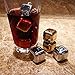 Food Grade Stainless Steel Whiskey Stones,Multi Color Ice Cubes,Bourbon Chilling Cubes, Cocktail Rocks Pack of 8 Whiskey Gift Set(4 Golden + 4 Silver Cubes) with Freezing Storage Tray and Tong