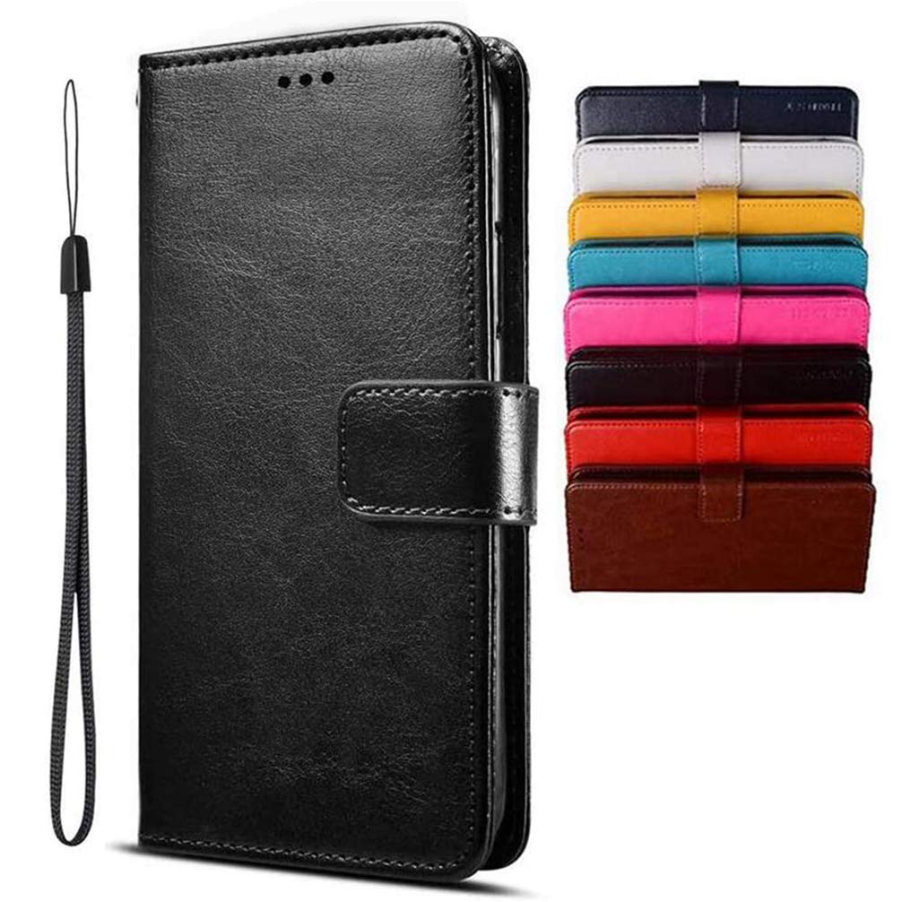 BRAND SET Case for OnePlus Nord N10 5G Case Wallet Style Faux Leather flip Case with Secure Magnetic Closure Lock and Bracket Function Suitable for OnePlus Nord N10 5G(Black)