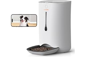 WOPET Automatic Cat Feeder with Camera,7L App Control Smart Feeder Cat Dog Food Dispenser,6-Meal Auto Pet Feeder with Timer Programmable,HD Camera for Voice and Video Recording