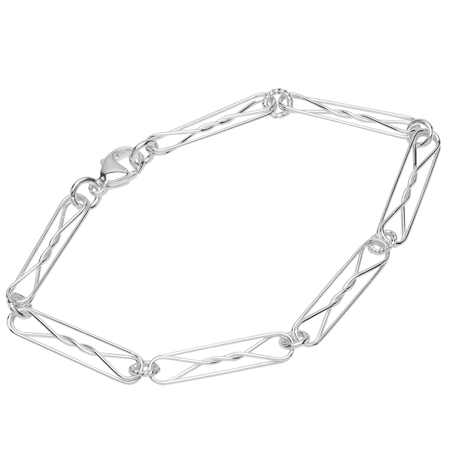 NKlaus bracelet 925 sterling silver 22cm designer chain ladies anchorchain bracelet chain 12821