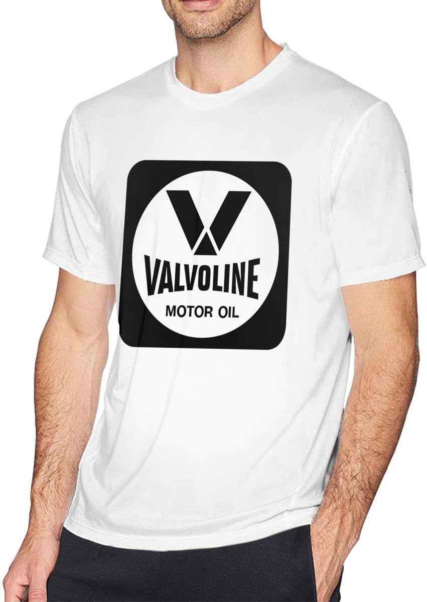 Jingliyu Men's Casual Valvoline Motor Oil Round Neck T-Shirt